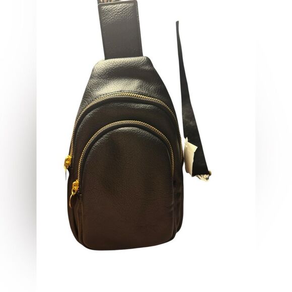 Style & Co. Black Leather like Sling Bag - Picture 1 of 7